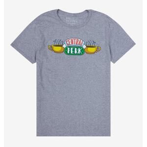 Box Lunch Friends Central Perk Logo T-Shirt Heather Gray Size 2XL
